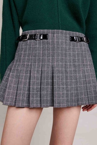 Minijupe plissée - Gris