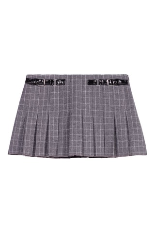 Minijupe plissée - Gris