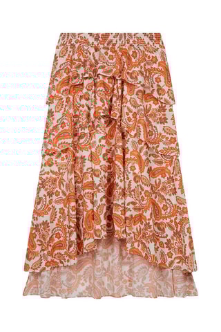 Jupe volantée en coton biologique - Orange