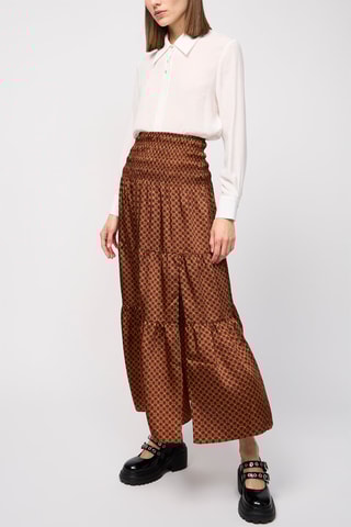 Jupe taille haute - Camel