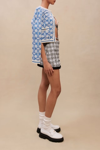 Jupe en tweed - Ciel et noir