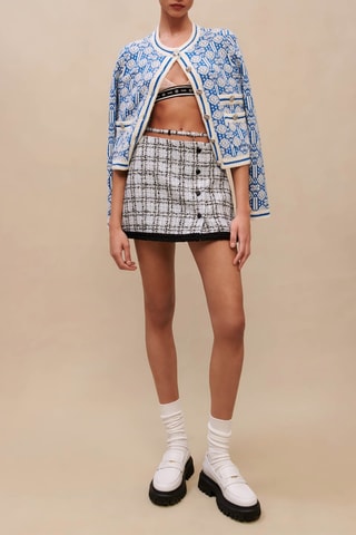 Jupe en tweed - Ciel et noir