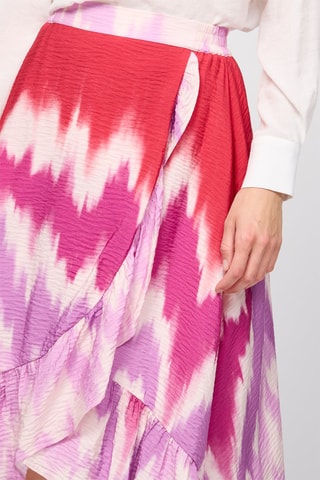 Jupe tie and dye taille haute - Fuchsia