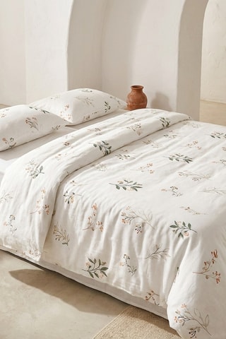 Parure de couette en coton Florisa - 57 fils/cm² - Multicolore