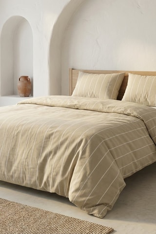 Parure de couette en coton Nairi - 57 fils/cm² - Taupe