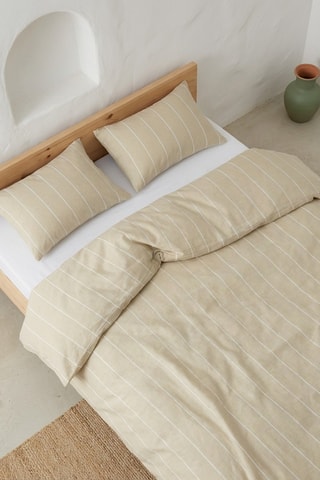 Parure de couette en coton Nairi - 57 fils/cm² - Taupe