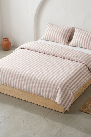 Parure de couette en coton Nuvia - 57 fils/cm² - Rose