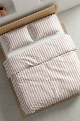 Parure de couette en coton Nuvia - 57 fils/cm² - Rose
