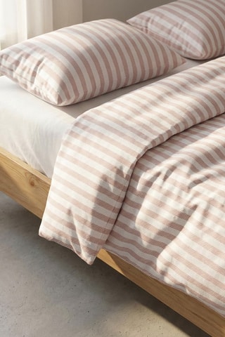 Parure de couette en coton Nuvia - 57 fils/cm² - Rose