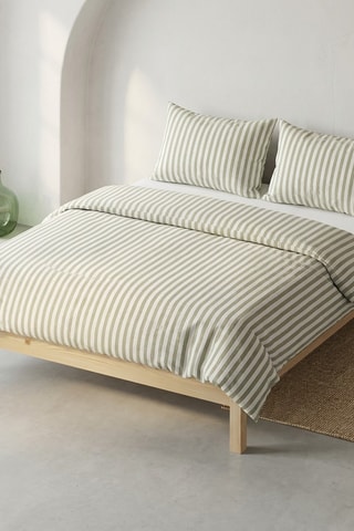 Housse de couette en coton Nuvia - 57 fils/cm² - Vert
