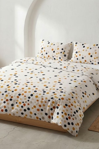 Parure de couette en coton Olivia - 57 fils/cm² - Terracota