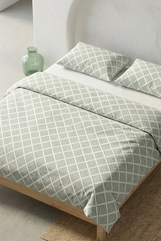 Parure de couette en coton Darena - 57 fils/cm² - Bleu