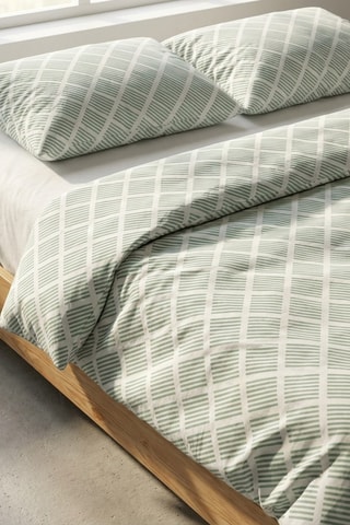 Parure de couette en coton Darena - 57 fils/cm² - Bleu