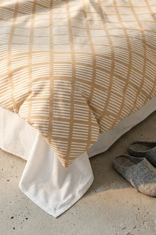 Parure de couette en coton Darena - 57 fils/cm² - Beige