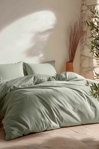 Housse de couette en coton - 57 fils/cm² - Bleu