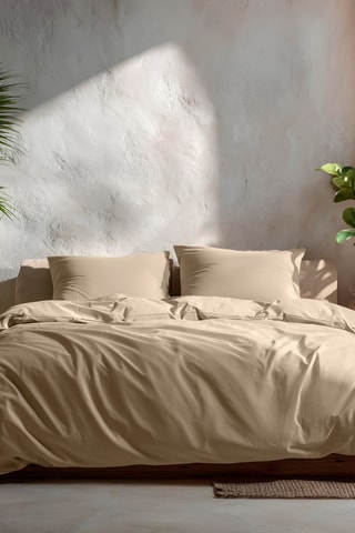 Parure de couette en coton - 144 fils/cm² - Taupe