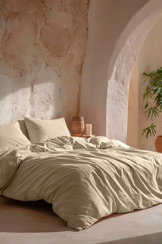 Parure de couette en coton - 144 fils/cm² - Taupe