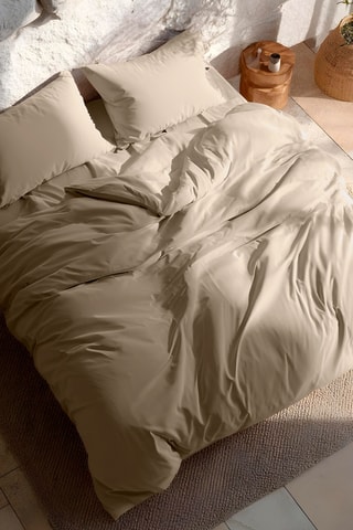 Parure de couette en coton - 144 fils/cm² - Taupe