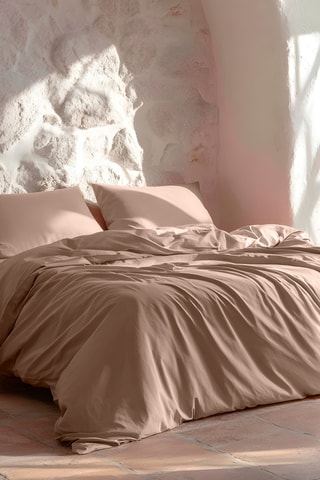 Housse de couette en coton - 57 fils/cm² - Rose