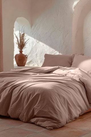 Housse de couette en coton - 57 fils/cm² - Rose