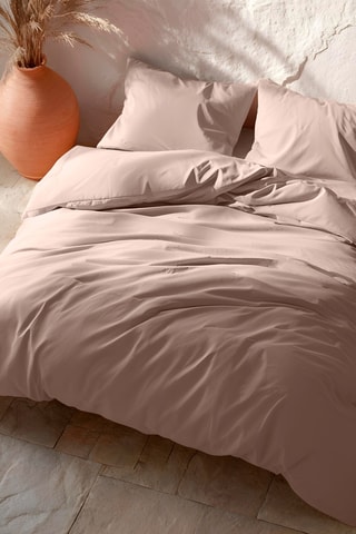 Housse de couette en coton - 57 fils/cm² - Rose