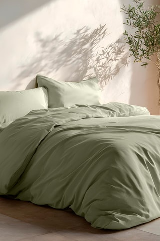 Housse de couette en coton - 57 fils/cm² - Vert