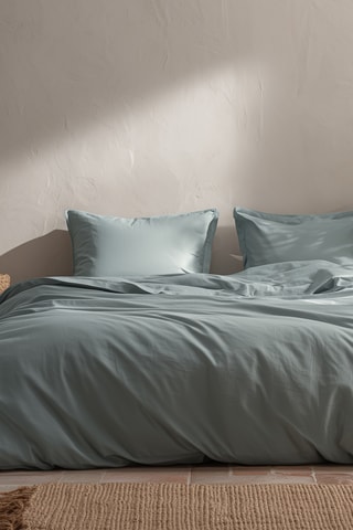 Housse de couette en coton - 57 fils/cm² - Bleu