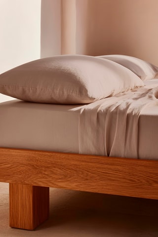 Drap-housse en coton - 57 fils/cm² - Rose