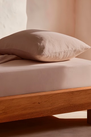 Drap-housse en coton - 57 fils/cm² - Rose