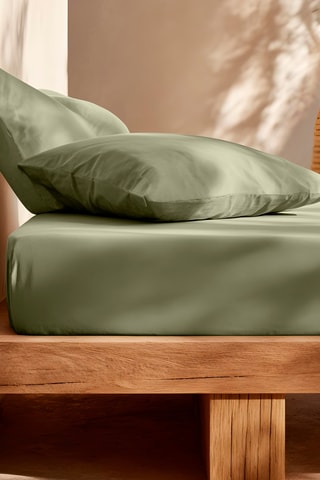Drap-housse en coton - 57 fils/cm² - Vert