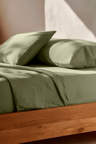 Drap-housse en coton - 57 fils/cm² - Vert