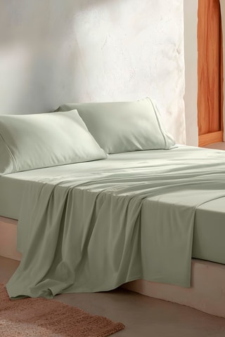 Parure de draps en coton Lisa - 144 fils/cm² - Bleu