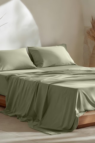Parure de draps en coton Lisa - 57 fils/cm² - Vert