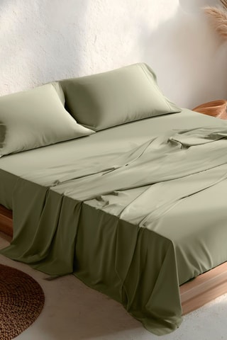 Parure de draps en coton Lisa - 57 fils/cm² - Vert