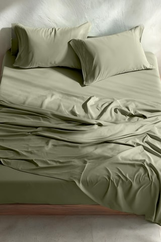 Parure de draps en coton Lisa - 57 fils/cm² - Vert