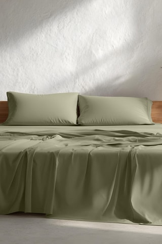 Parure de draps en coton Lisa - 57 fils/cm² - Vert