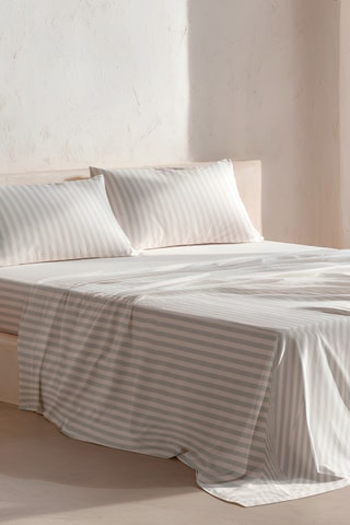 Parure de draps en coton Nuvia - 57 fils/cm² - Bleu