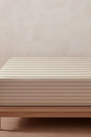 Parure de draps en coton Nuvia - 57 fils/cm² - Vert - 80 x 200 cm