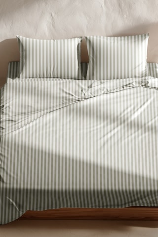 Parure de draps en coton Nuvia - 57 fils/cm² - Vert - 80 x 200 cm