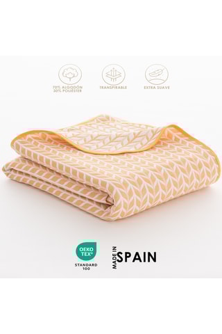 Couvre-lit Brisela - Jaune - 180 x 270 cm