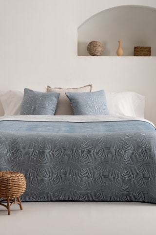 Couvre-lit Marea - Bleu - 180 x 270 cm