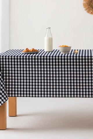 Nappe anti tâches Vichy - Bleu marine