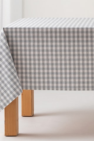 Nappe anti tâches Vichy - Gris clair