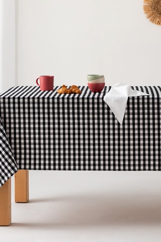 Nappe anti tâches Vichy - Noir