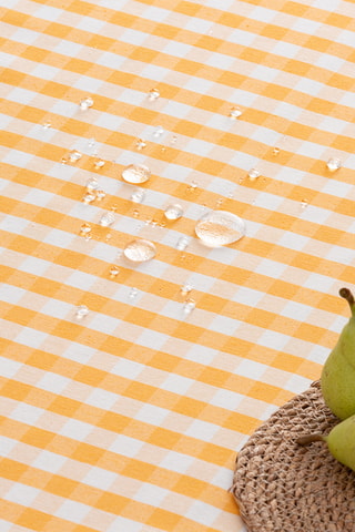 Nappe anti tâches Vichy - Jaune