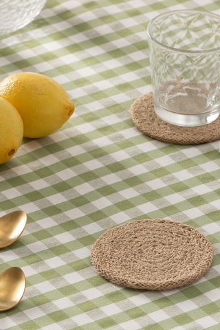 2 dessous de verre Araya - Beige - 10 x 10 cm