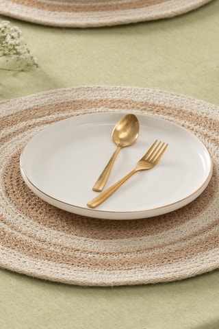 2 sets de table Isaira - Beige - 38 x 38 cm