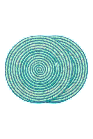 2 sets de table Rayana - Bleu - 38 x 38 cm