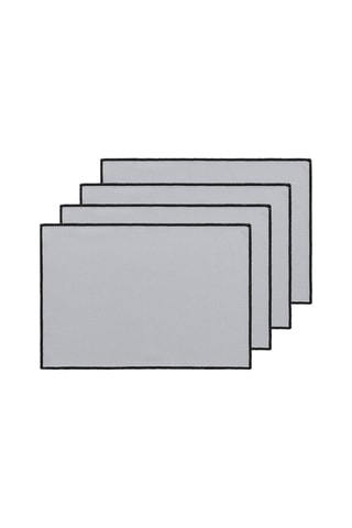 4 sets de table Sabler - Gris clair - 35 x 50 cm