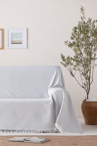 Plaid Geo - Gris clair